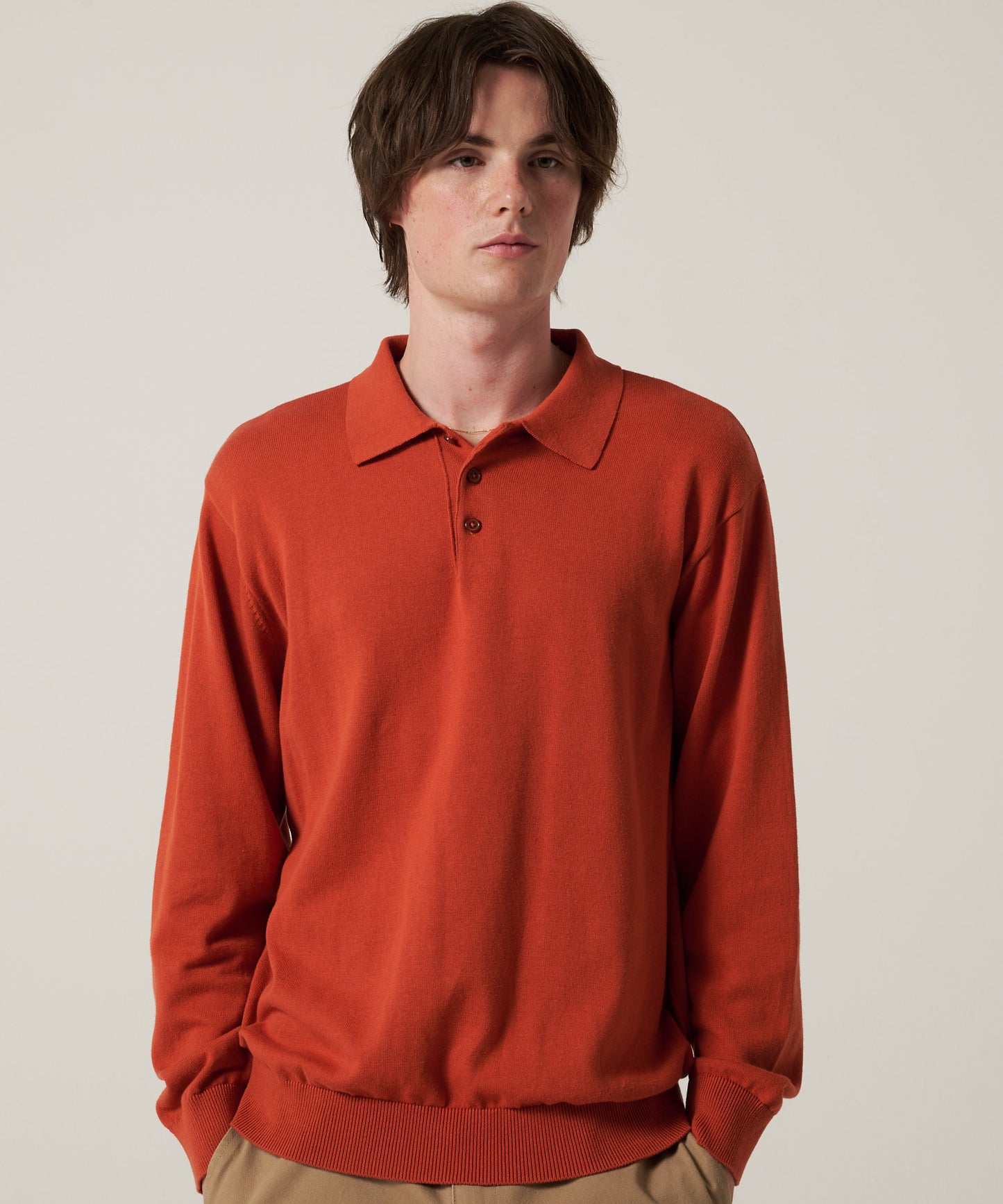 【予約】ファイン ゲージ 長袖ポロシャツ/FINE GAUGE LS POLO
