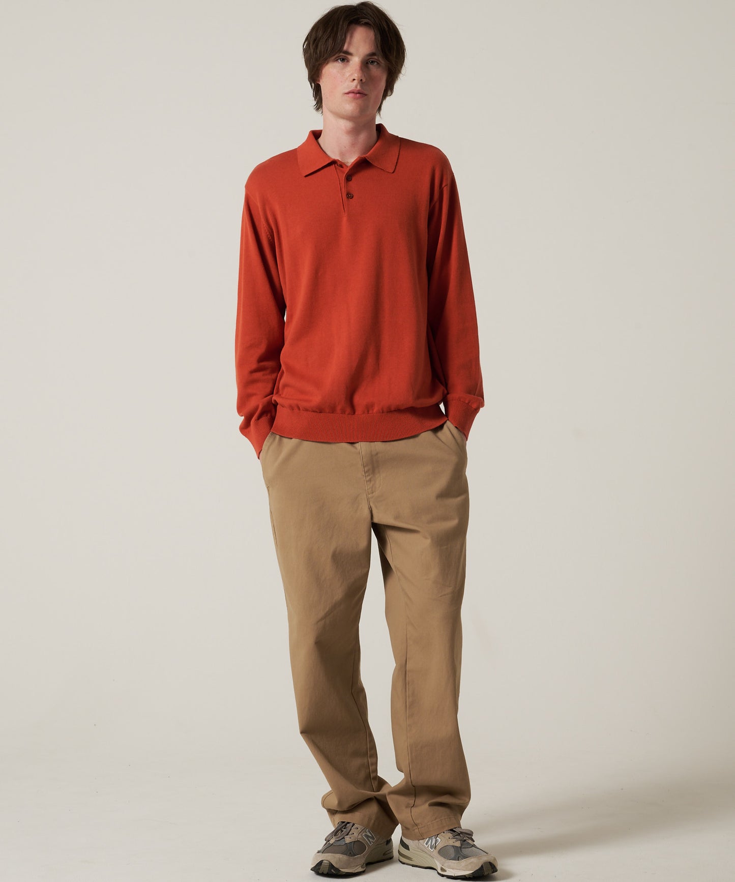【予約】ファイン ゲージ 長袖ポロシャツ/FINE GAUGE LS POLO