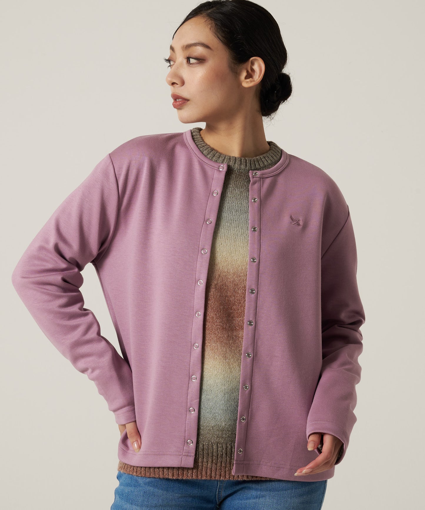 【予約】長袖スナップカーディガン/LS SNAP CARDIGAN
