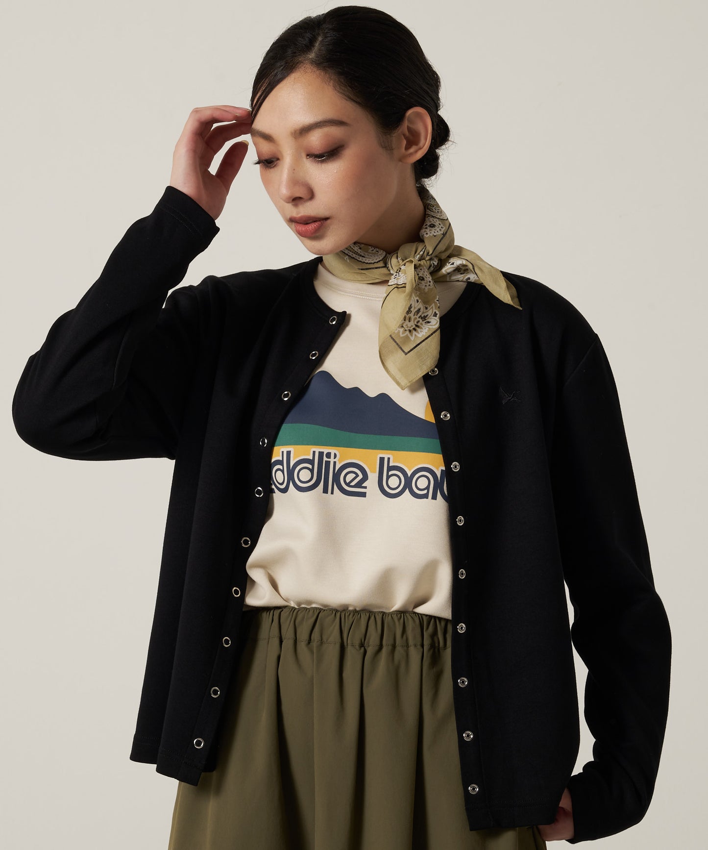 【予約】長袖スナップカーディガン/LS SNAP CARDIGAN