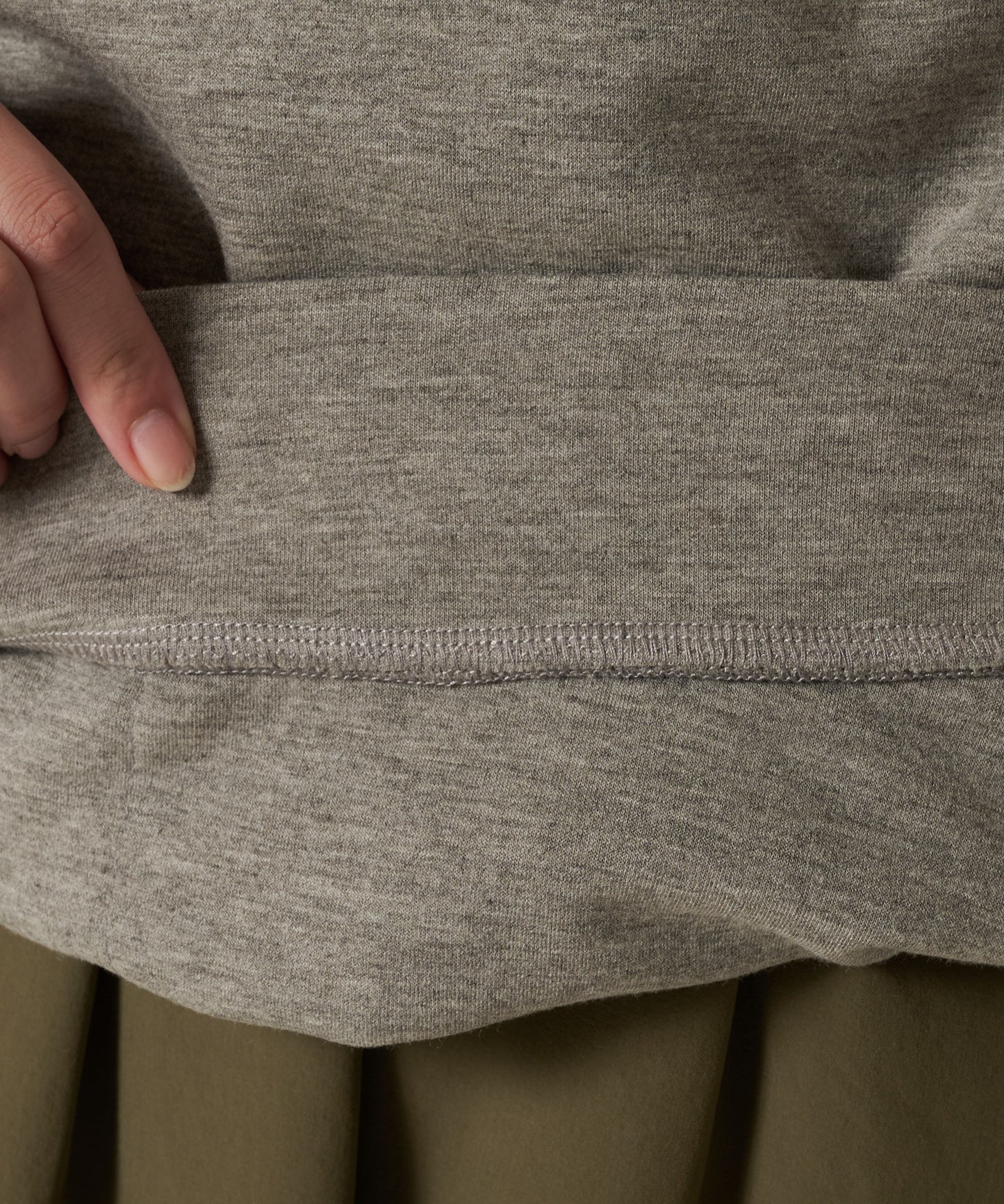 フーデッド スウェットシャツ チュニック/HOODED SWEATSHIRT TUNIC