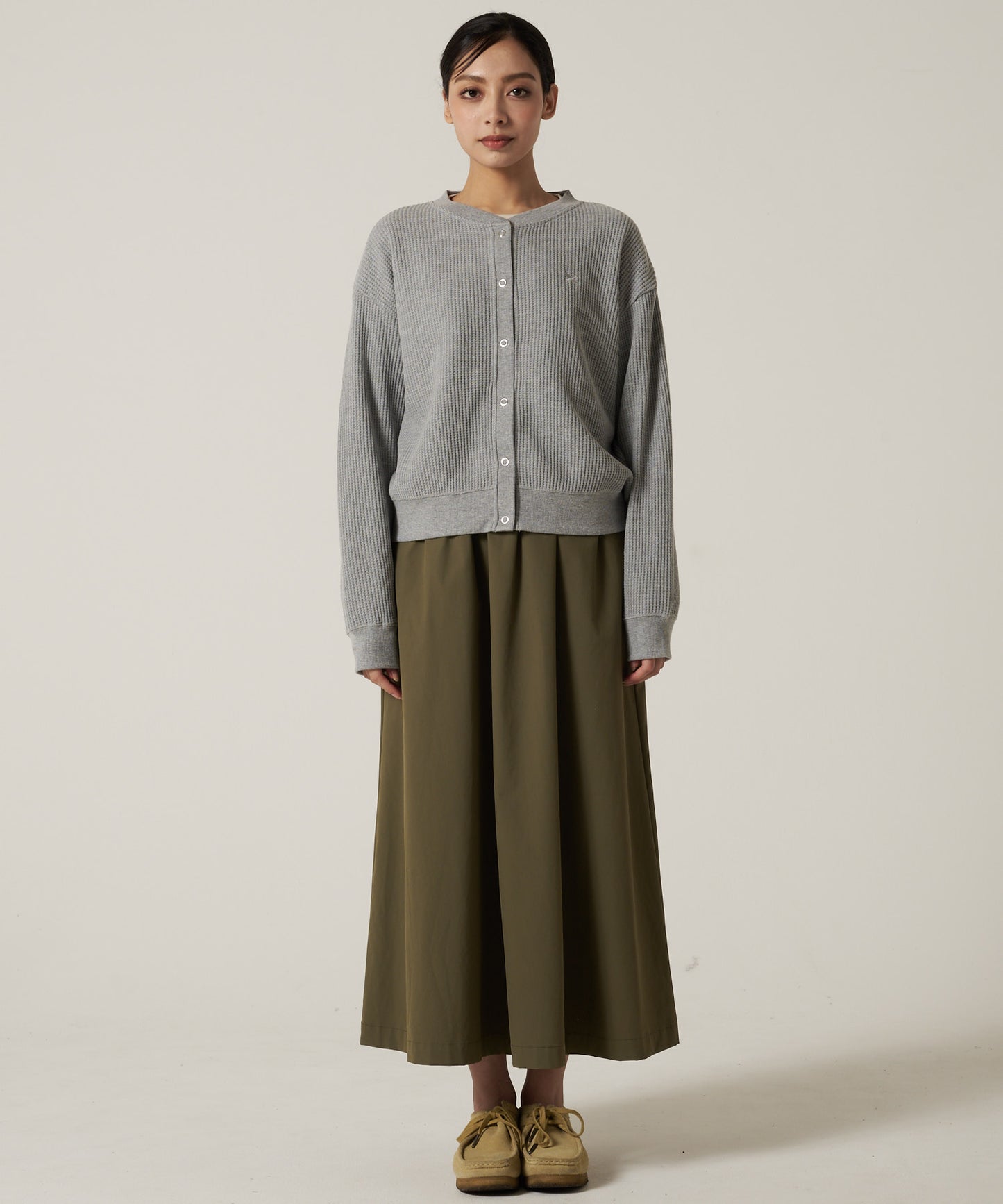 【予約】リラックスワッフル 長袖カーディガン/LS RELAXED WAFFLE CARDIGAN