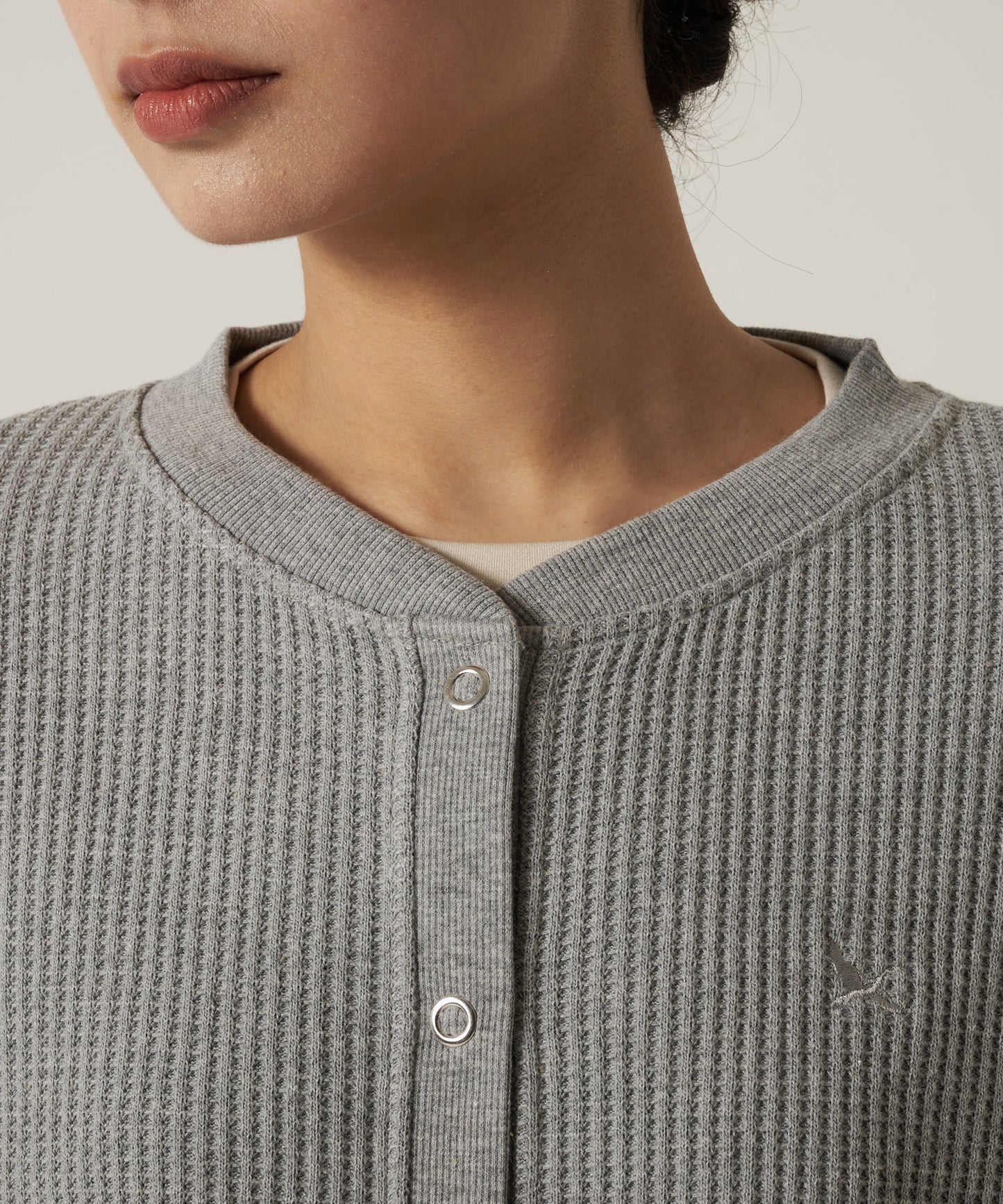 【予約】リラックスワッフル 長袖カーディガン/LS RELAXED WAFFLE CARDIGAN