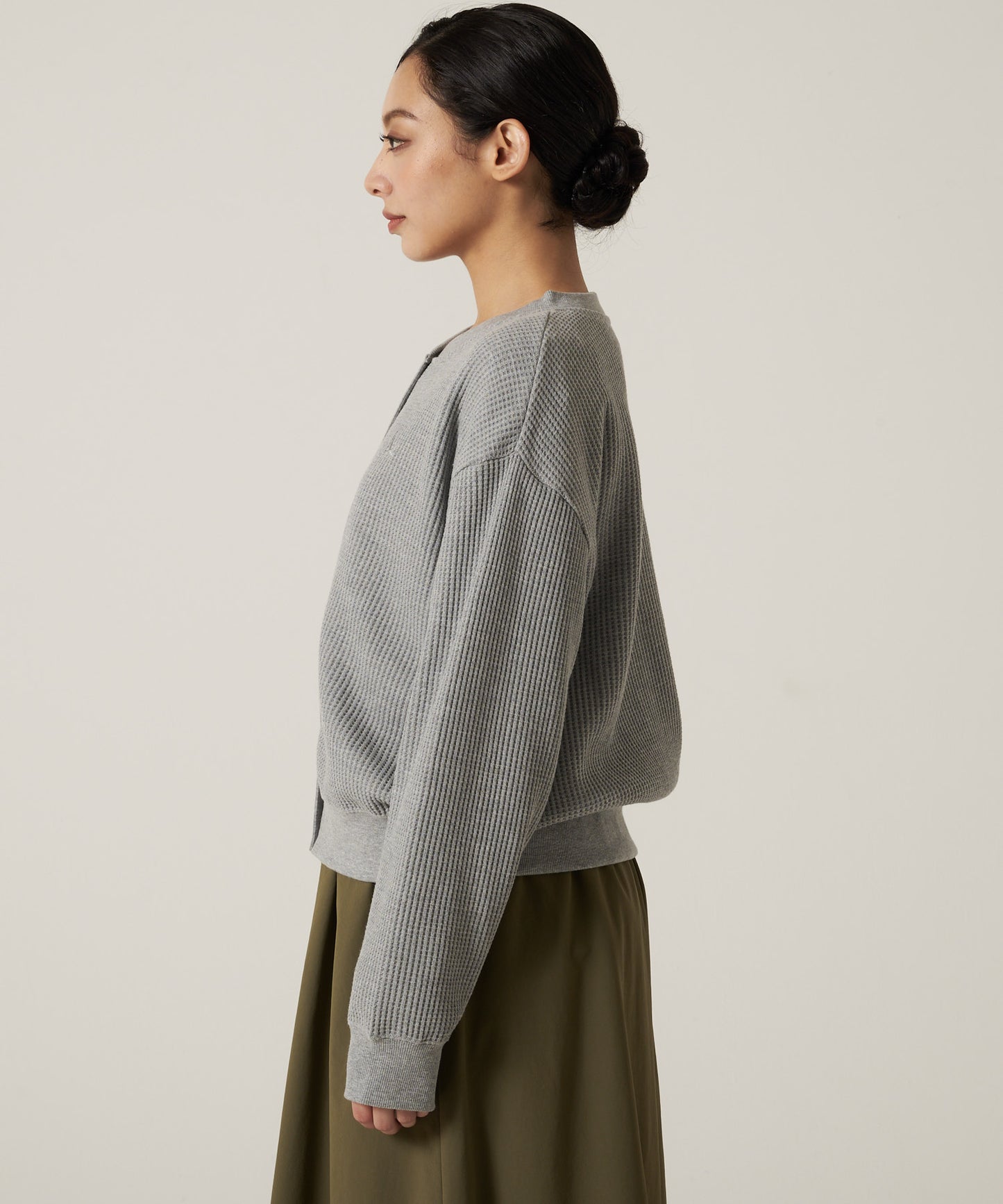 【予約】リラックスワッフル 長袖カーディガン/LS RELAXED WAFFLE CARDIGAN