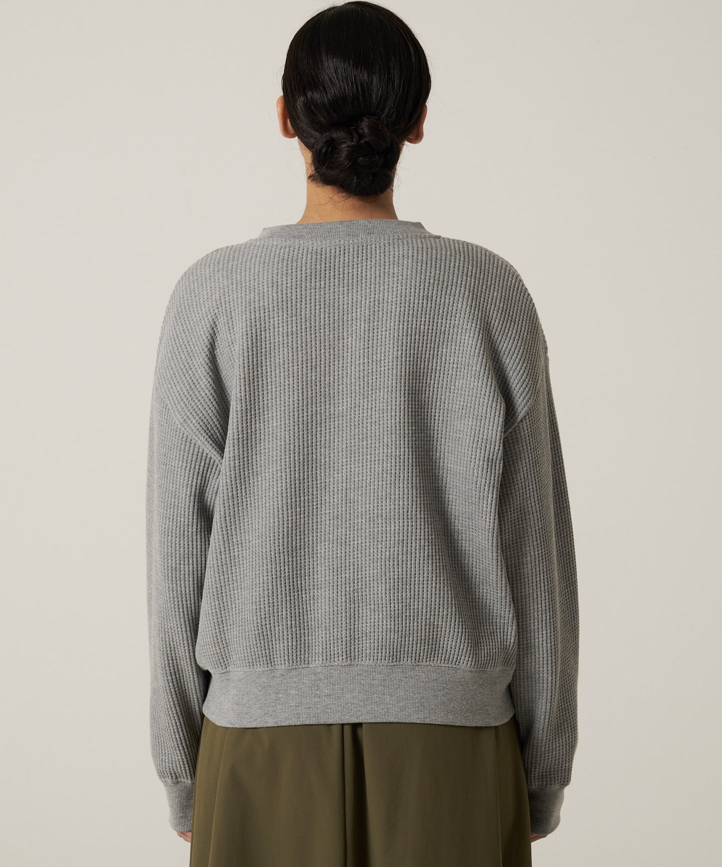 【予約】リラックスワッフル 長袖カーディガン/LS RELAXED WAFFLE CARDIGAN
