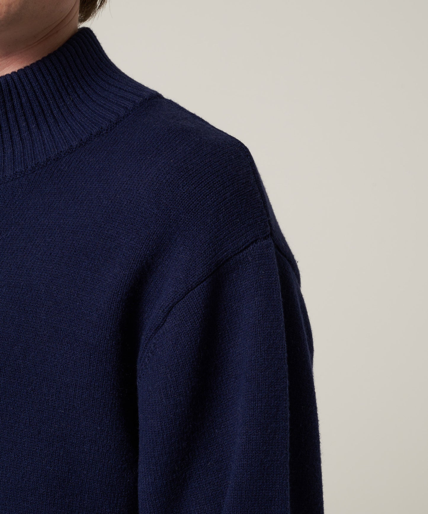 クォータージップ モックセーター/QUARTER ZIP MOCK SWEATER