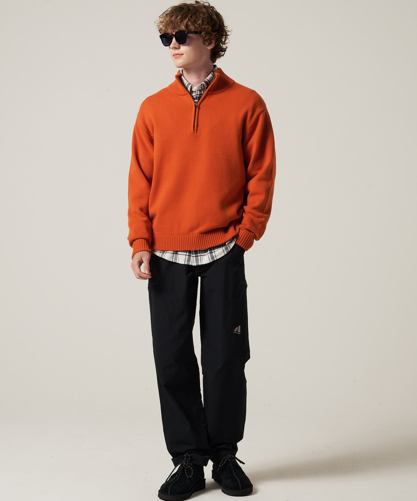 クォータージップ モックセーター/QUARTER ZIP MOCK SWEATER