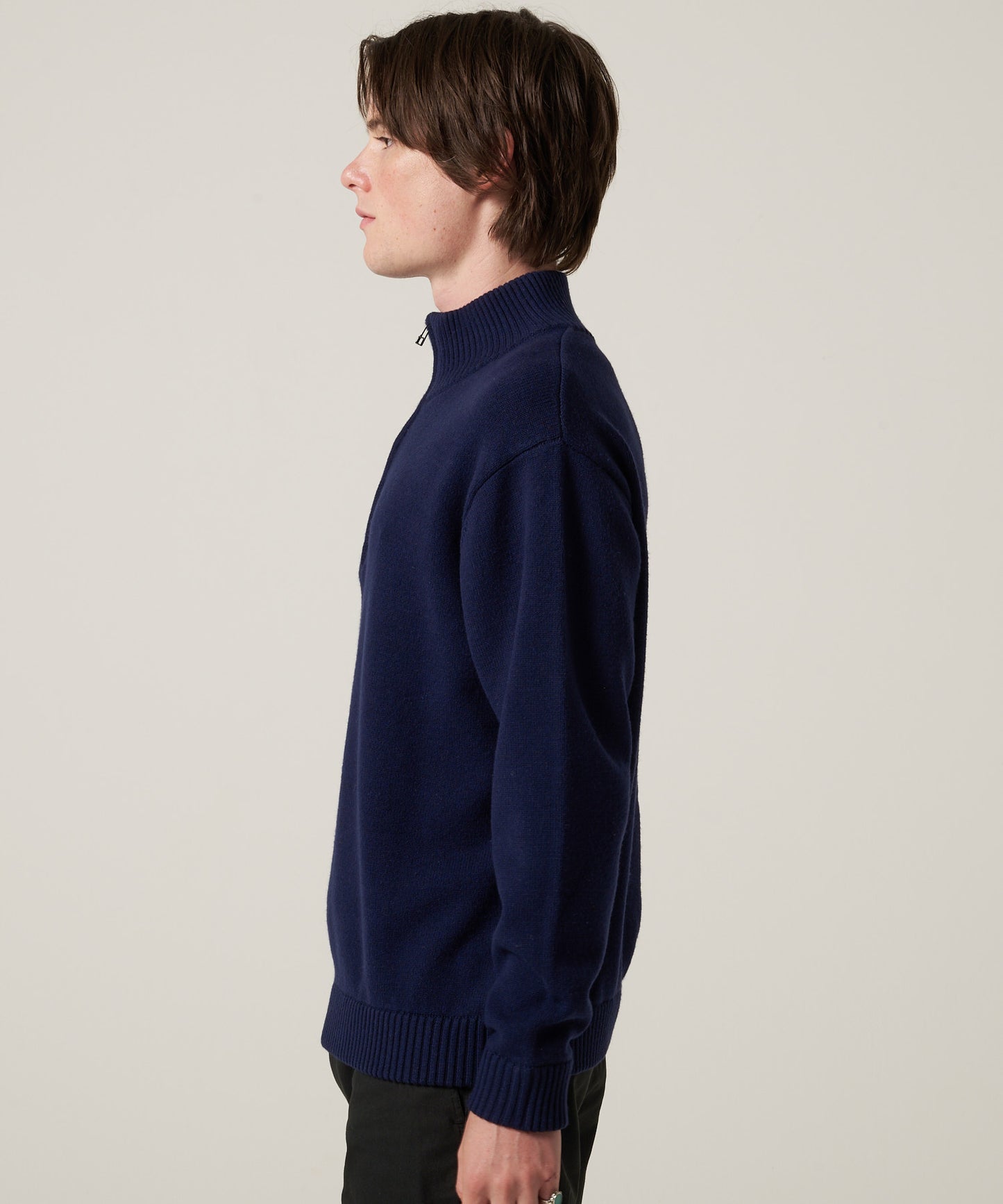 クォータージップ モックセーター/QUARTER ZIP MOCK SWEATER
