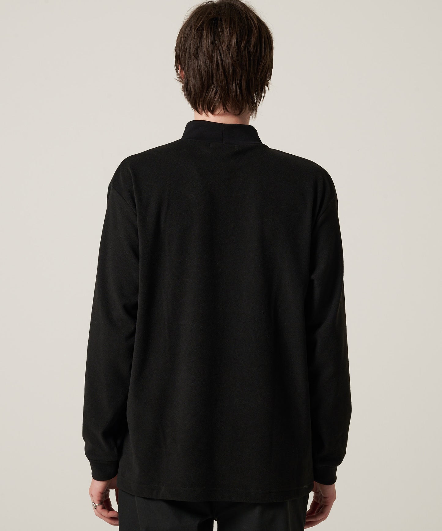 ブラッシュド スムース モックネックTシャツ/BRUSHED SMOOTH MOCK TEE