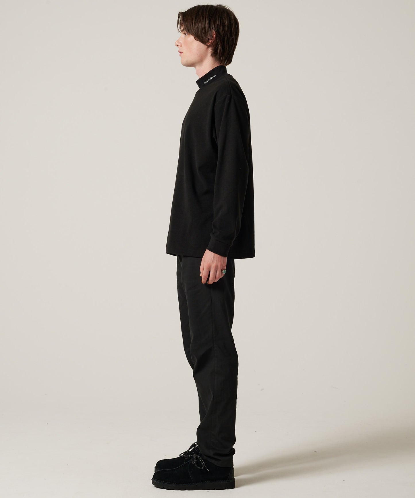 ブラッシュド スムース モックネックTシャツ/BRUSHED SMOOTH MOCK TEE