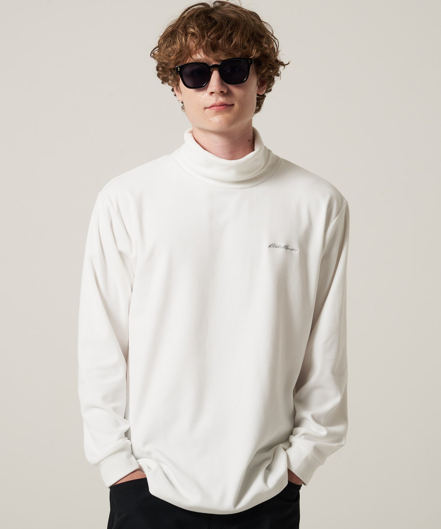 ブラッシュド スムース タートルネック長袖Tシャツ/BRUSHED SMOOTH TURTLE LS TEE