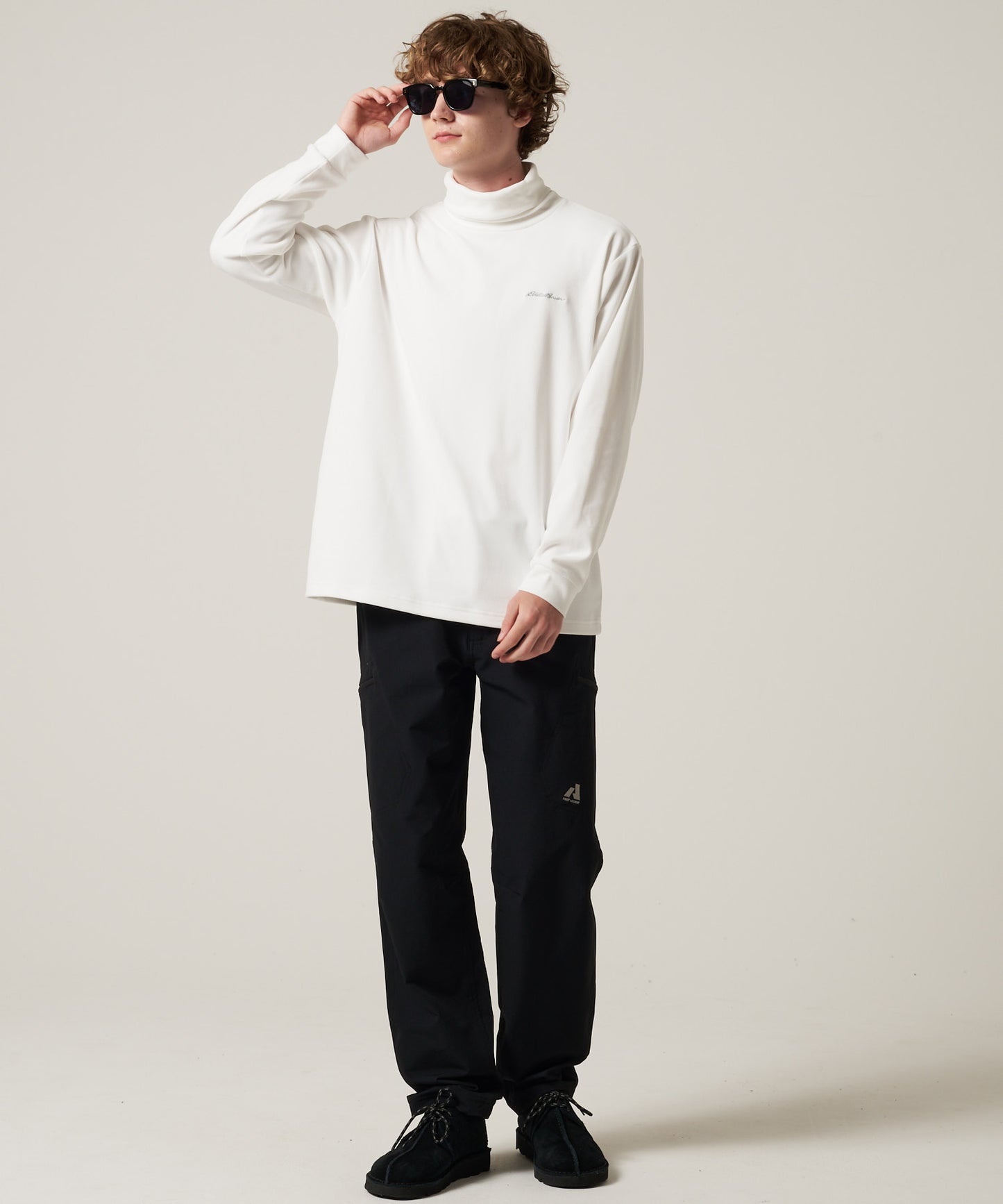 ブラッシュド スムース タートルネック長袖Tシャツ/BRUSHED SMOOTH TURTLE LS TEE