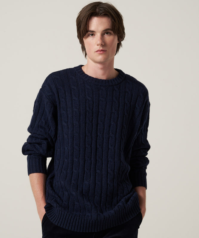 ケーブル クルー セーター/CABLE CREW SWEATER