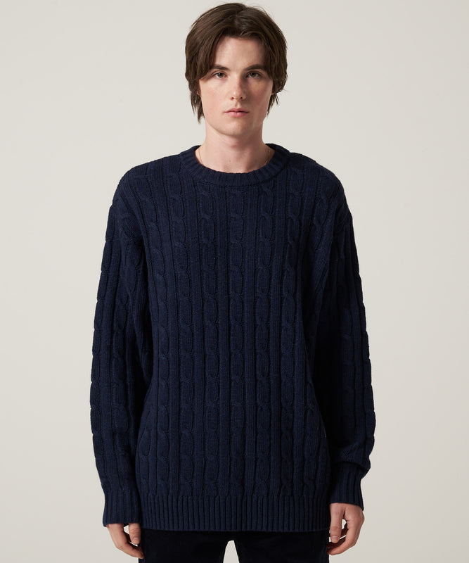 ケーブル クルー セーター/CABLE CREW SWEATER