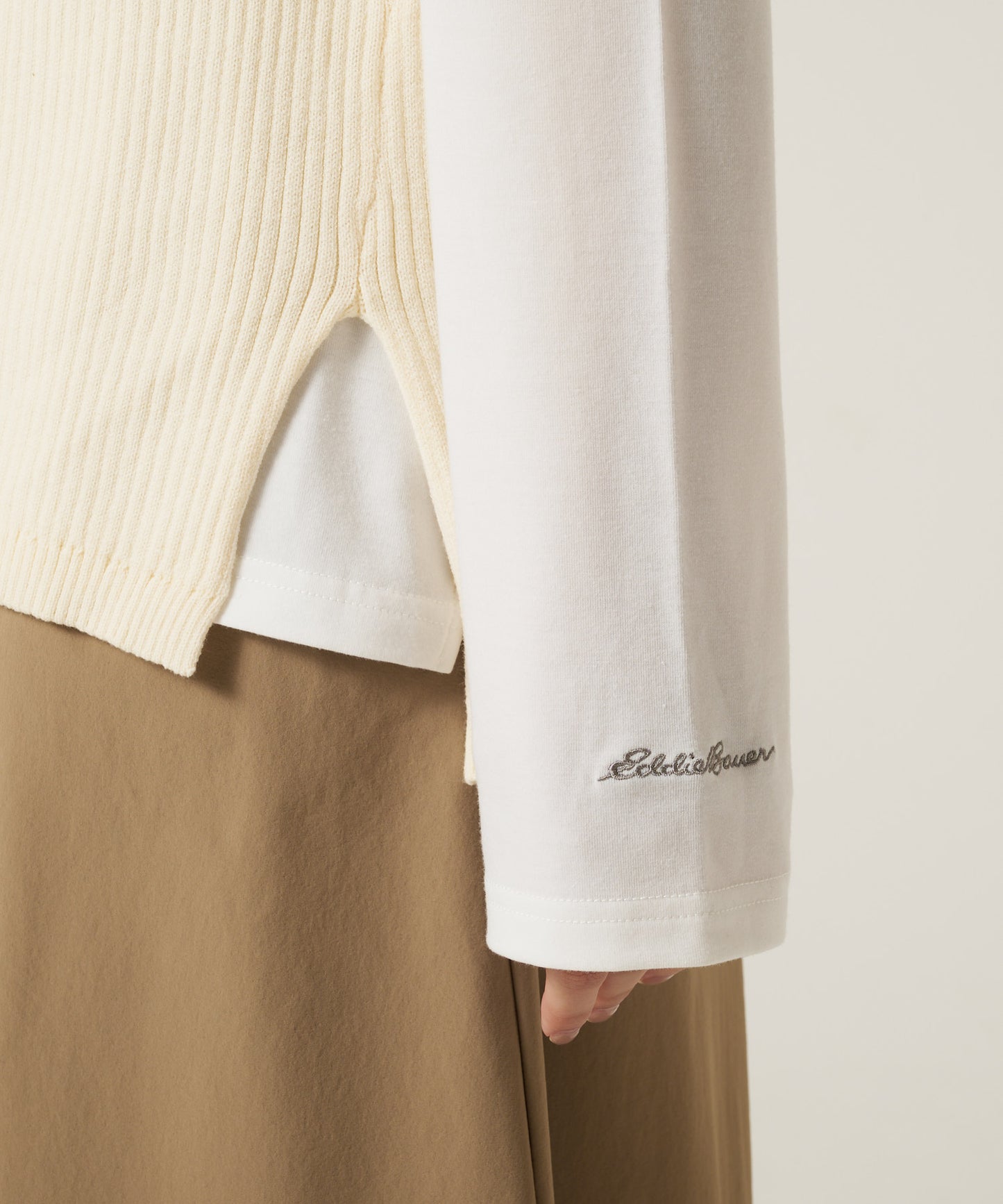 モックネック ニットベスト & インナーTシャツ セット /MOCK NECK KNIT VEST & INNER TEE