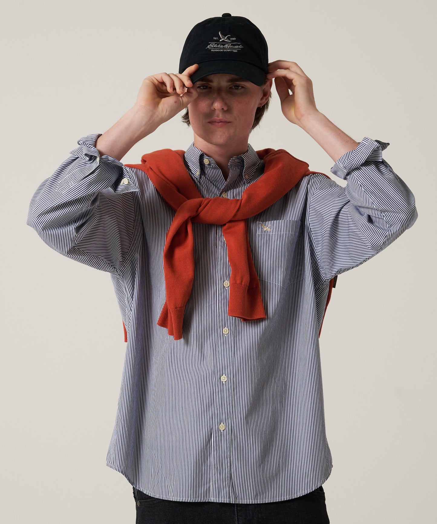 ブロード ストライプ 刺繡シャツ/BROAD STRIPE EMB SHIRTS
