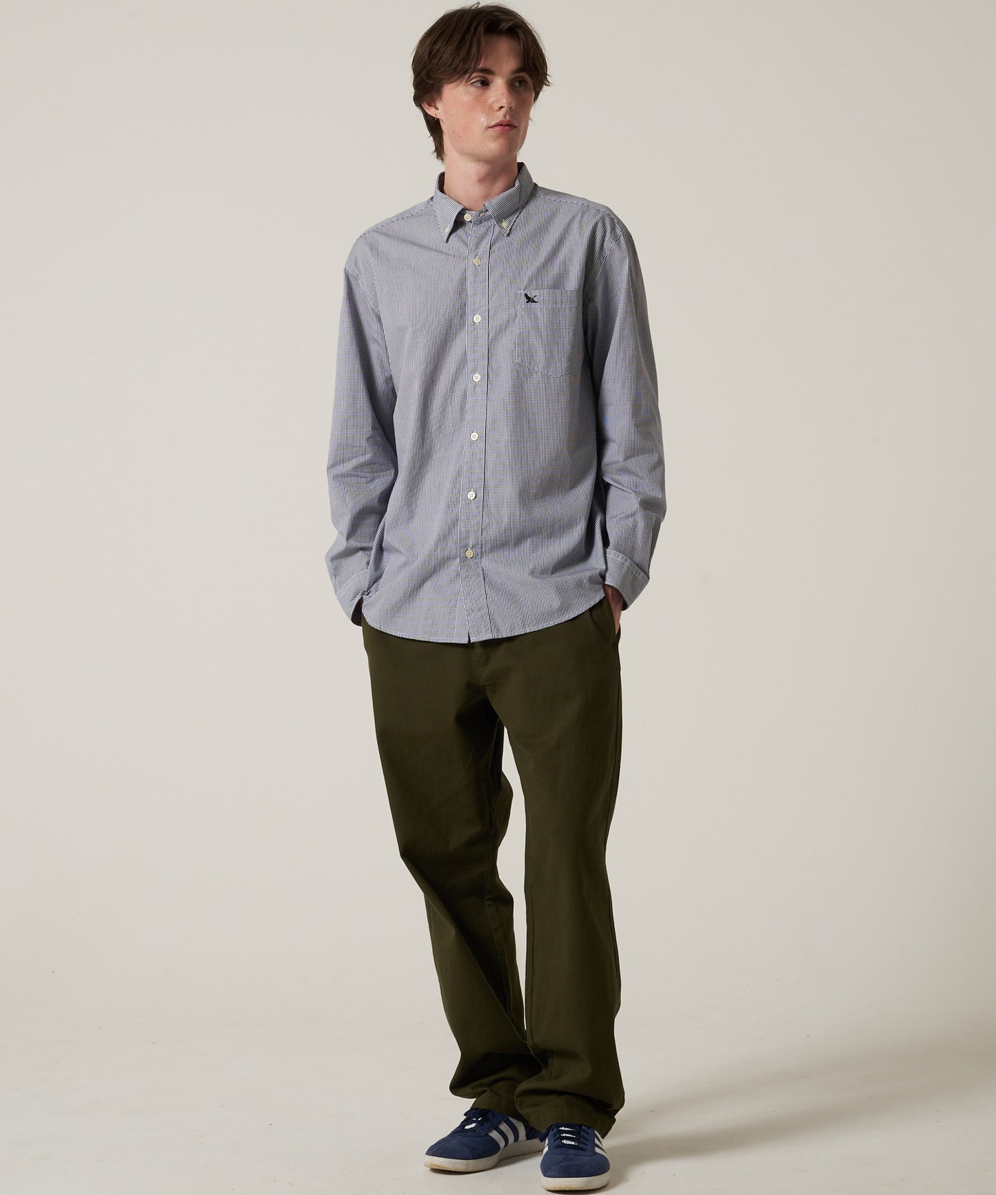 ブロード チェック 刺繡シャツ/BROAD CHECK EMB SHIRT