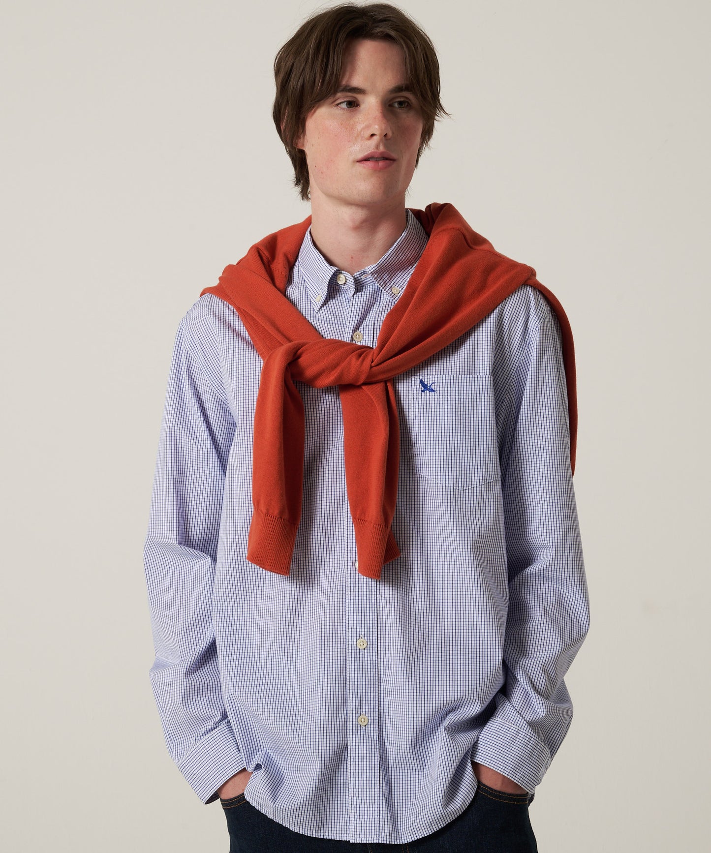 ブロード チェック 刺繡シャツ/BROAD CHECK EMB SHIRT