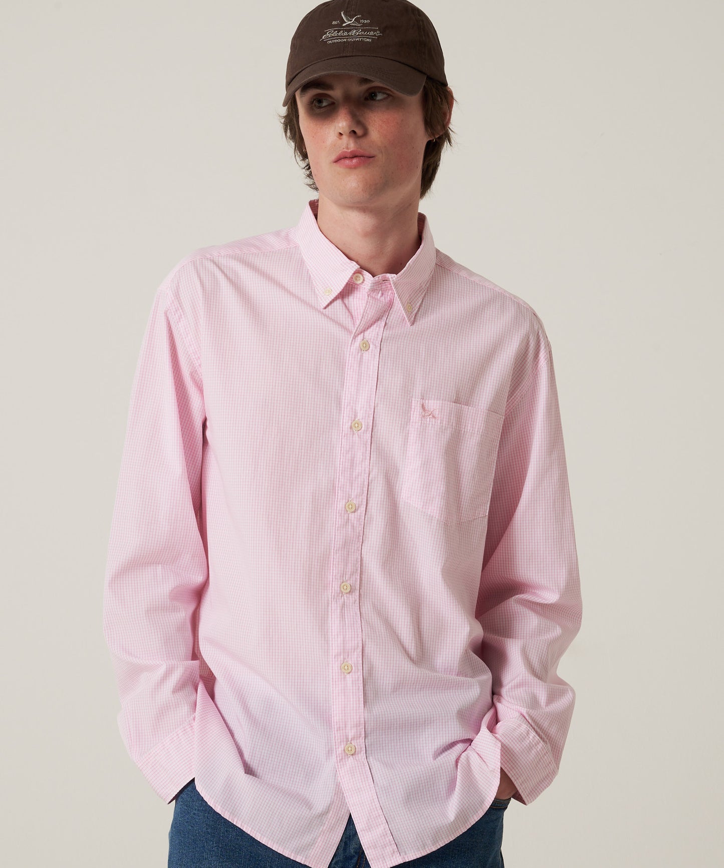 ブロード チェック 刺繡シャツ/BROAD CHECK EMB SHIRT