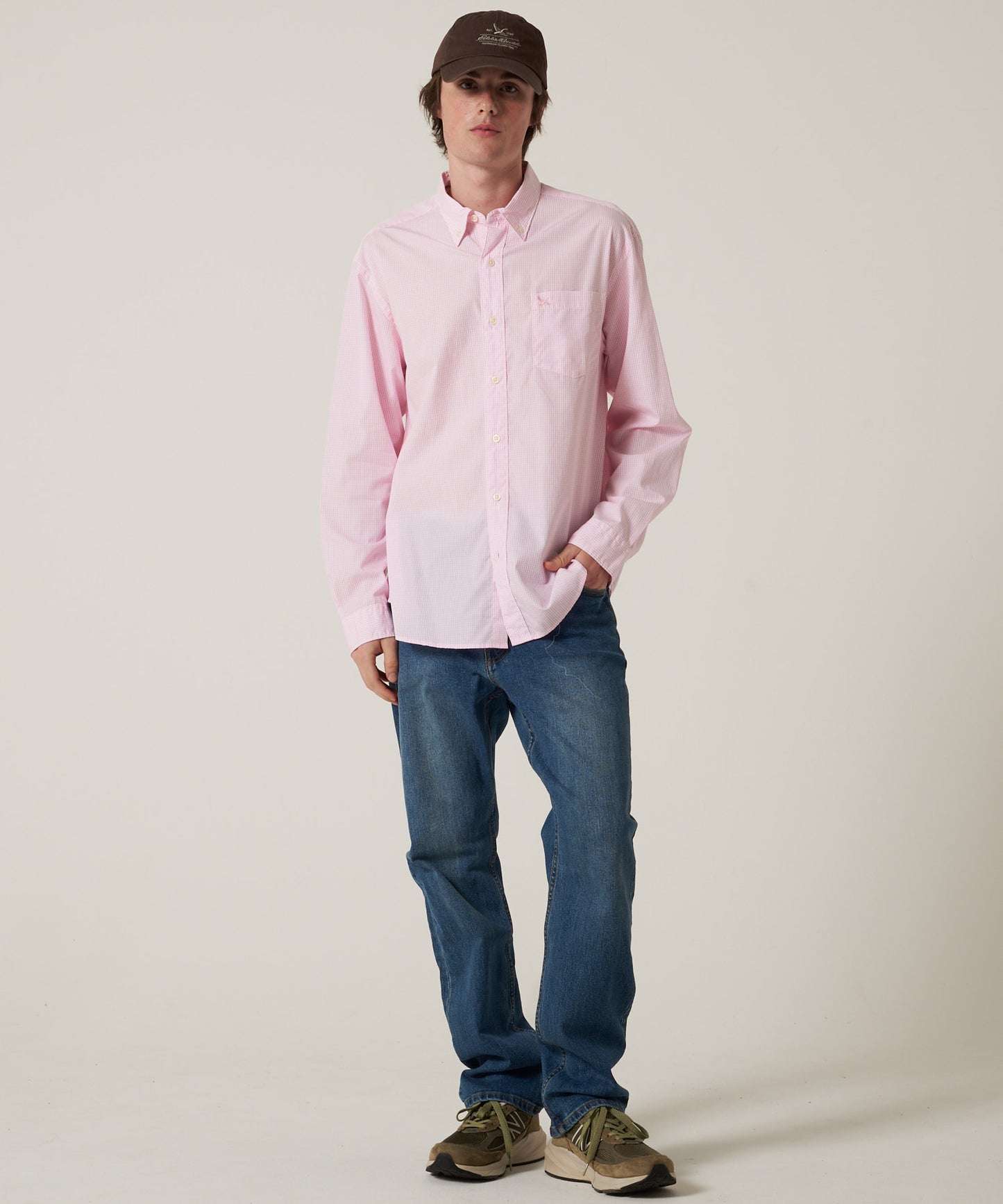 ブロード チェック 刺繡シャツ/BROAD CHECK EMB SHIRT