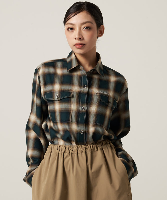 プレイド ツイル 長袖シャツ/LS PLAID TWILL SHIRT