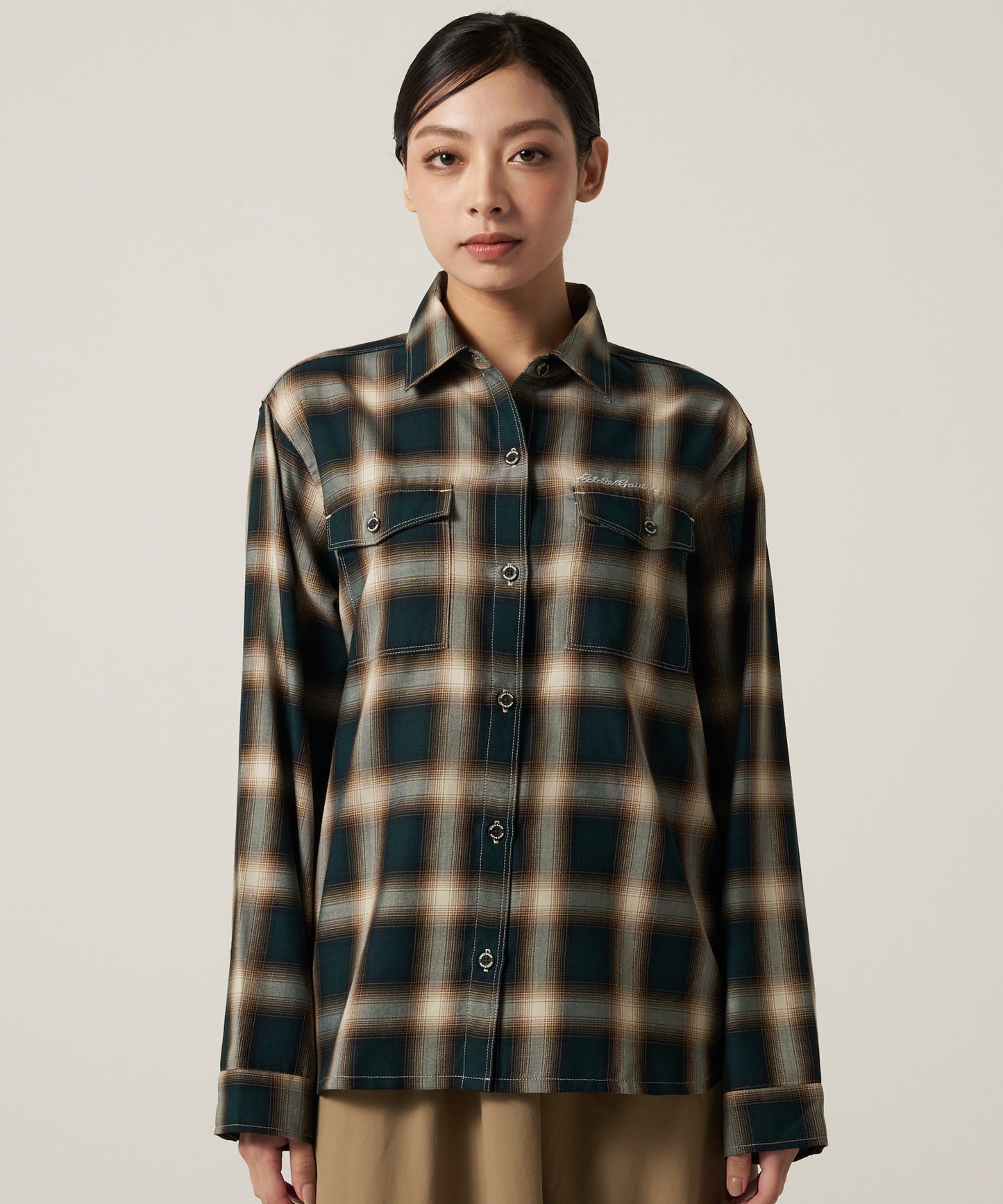 プレイド ツイル 長袖シャツ/LS PLAID TWILL SHIRT