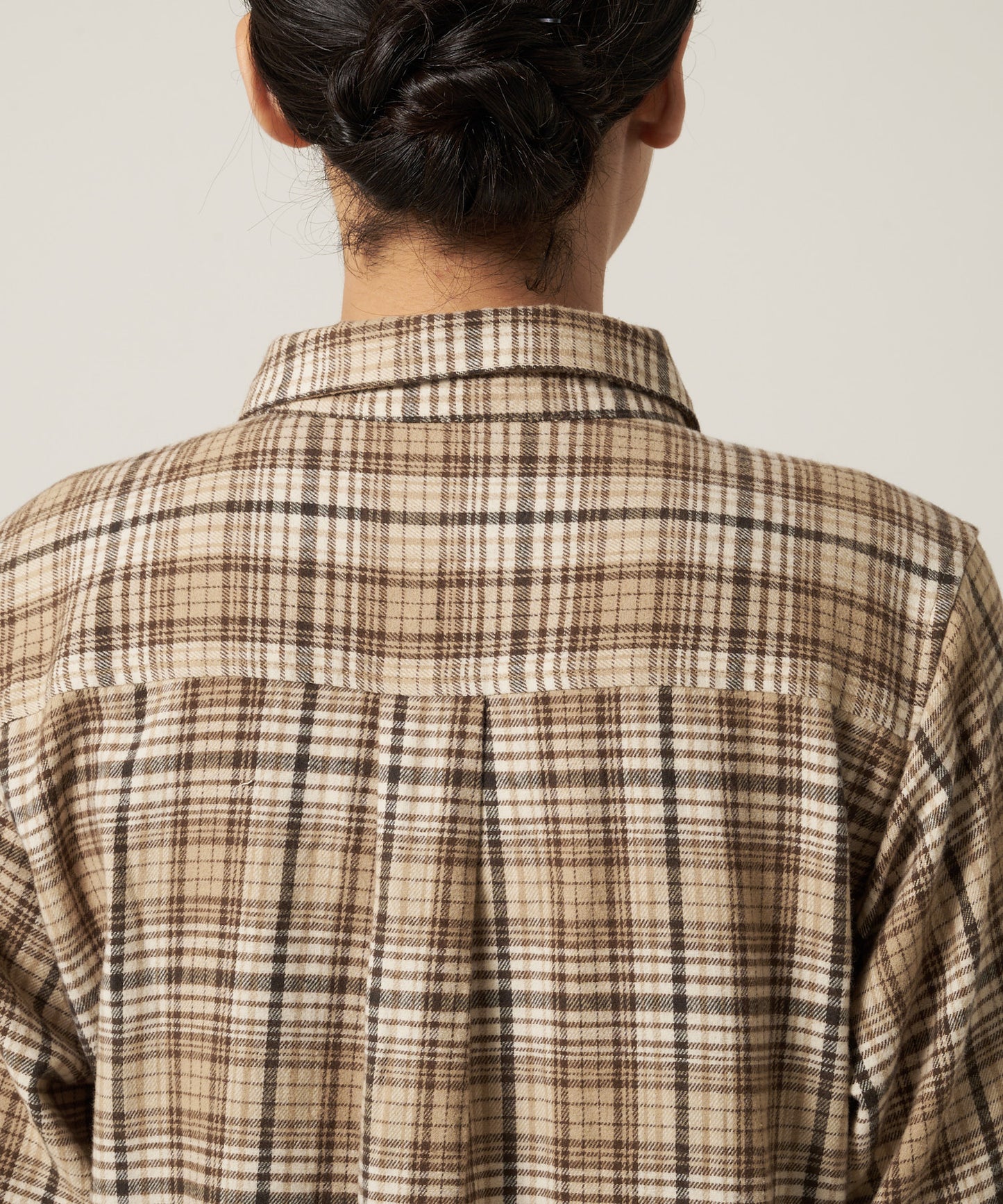 プレイド ツイル 長袖シャツワンピース/LS PLAID TWILL SHIRT DRESS