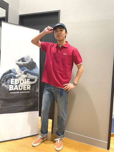 英国ムード漂う、ポロシャツの上品コーデ