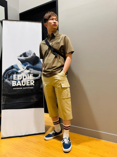 人気ポロ×クロップドで爽やか夏スタイル