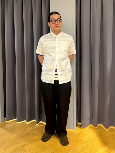 トレンドのシアサッカーコーデ