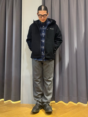BONDING WOOL ZIP HOODIEを使ったコーディネート⚫️🔵 サムネイル