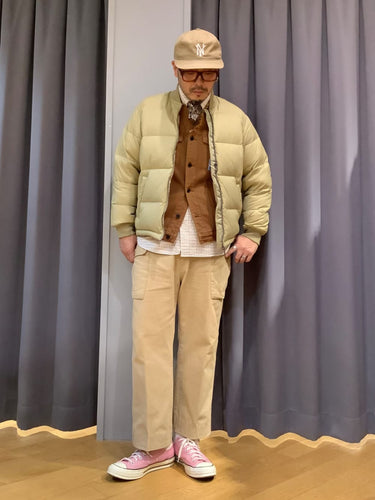 BASIC DOWN BOMBERを使ったコーディネート🟡⚪️🟤