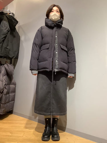 PUFFY NECK DOWN JACKETを使ったコーディネート⚫️⚫️⚫️