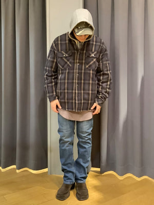 4S FLANNEL QUILTING LINEDを使ったコーディネート🟤🔵 サムネイル