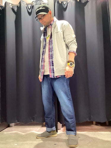 Wピケジップアップカーディガンを使用したカジュアルコーデ☘️