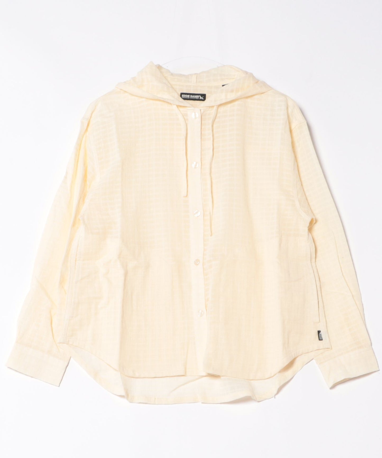 プレイド シアーフーディシャツ/PLAID SHEER HOODED SHIRT