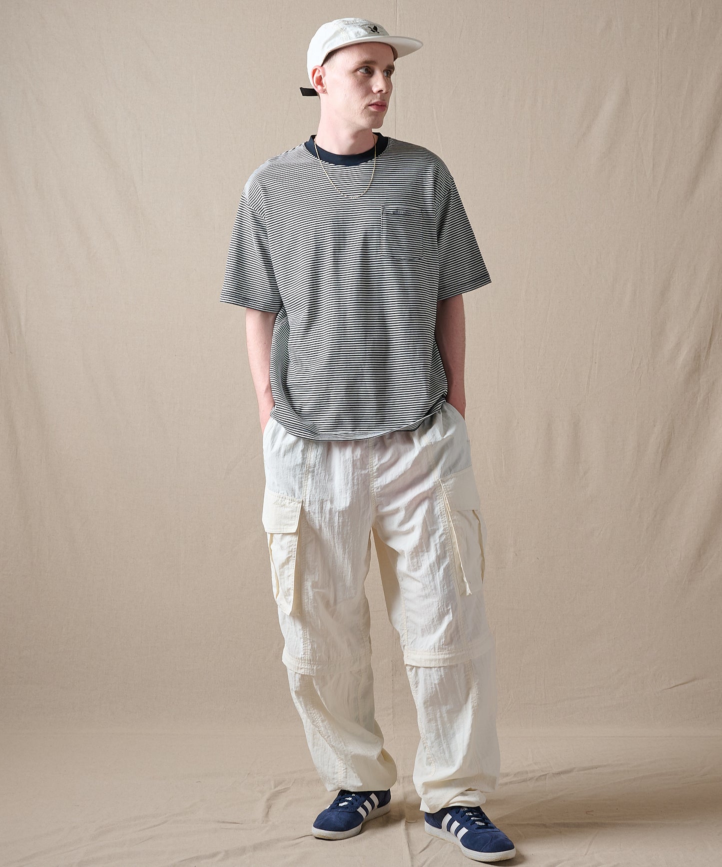ナロー ボーダー 半袖ポケットTシャツ/NARROW BORDER SS PKT TEE