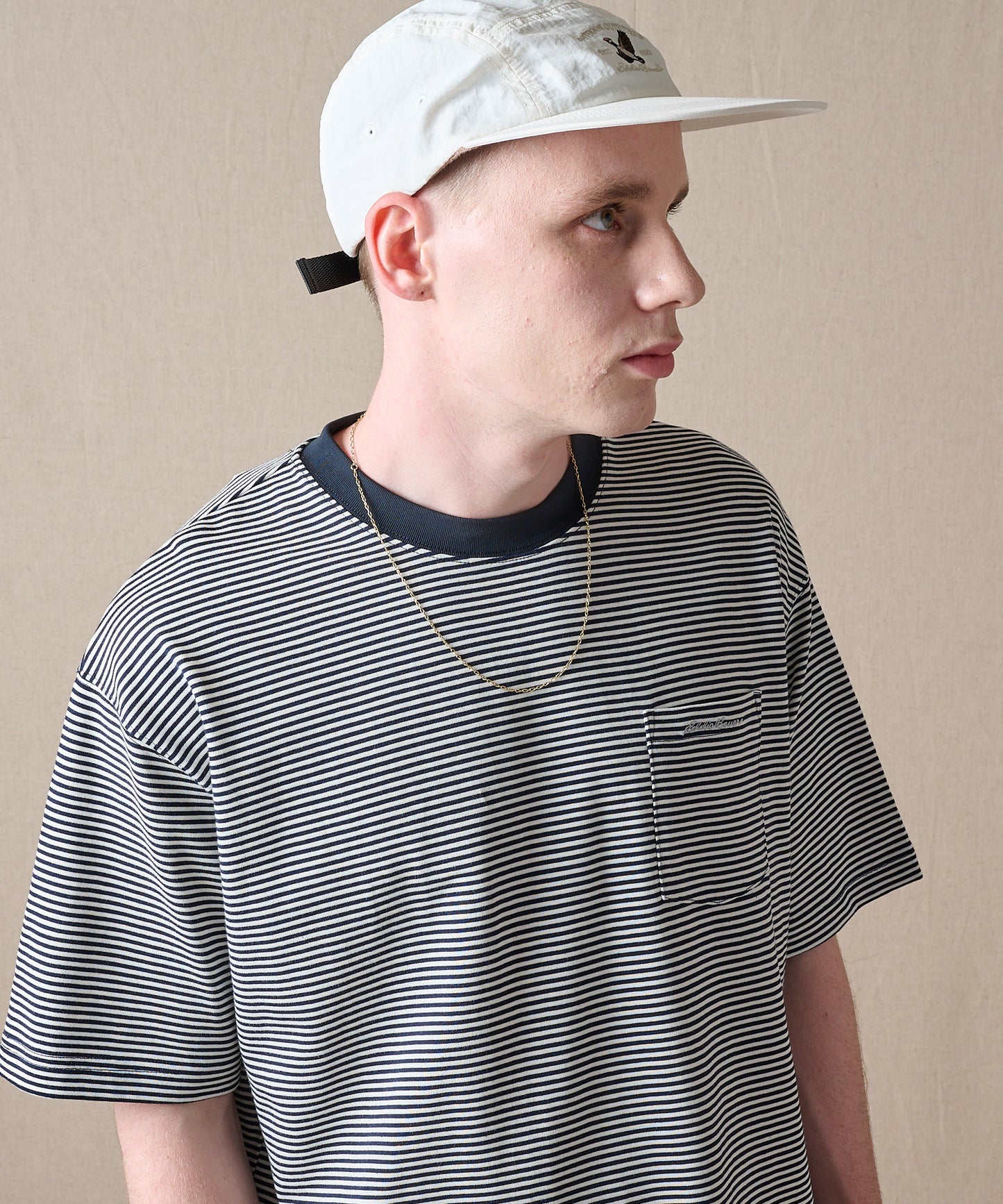 ナロー ボーダー 半袖ポケットTシャツ/NARROW BORDER SS PKT TEE