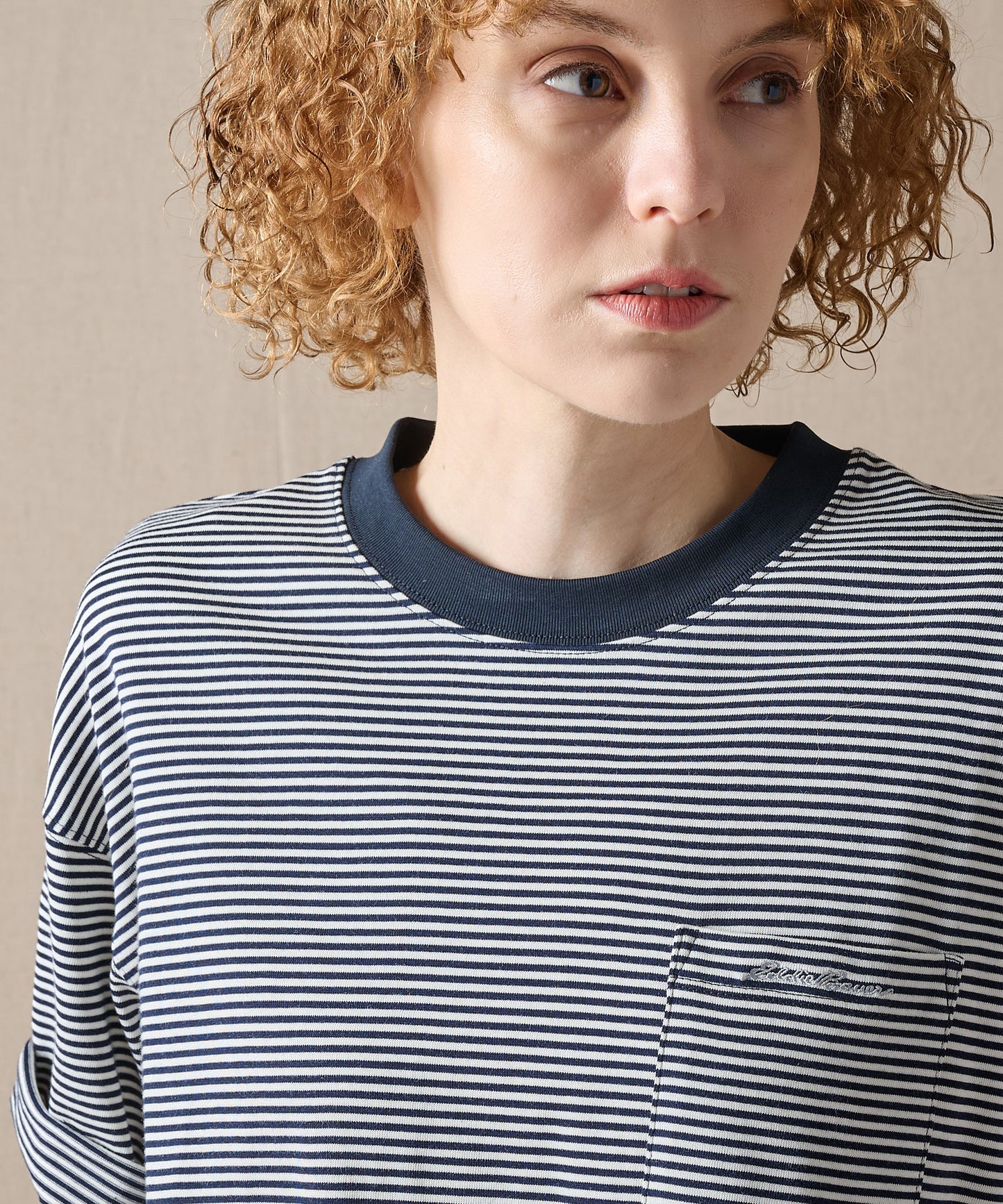 ナロー ボーダー 半袖ポケットTシャツ/NARROW BORDER SS PKT TEE