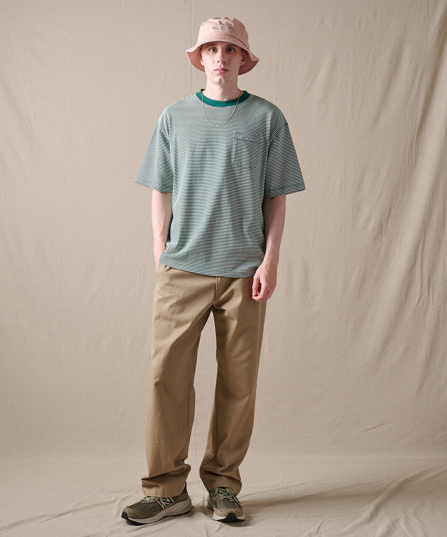 ナロー ボーダー 半袖ポケットTシャツ/NARROW BORDER SS PKT TEE