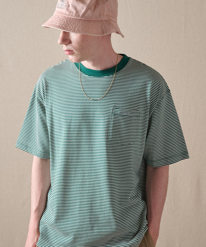 ナロー ボーダー 半袖ポケットTシャツ/NARROW BORDER SS PKT TEE