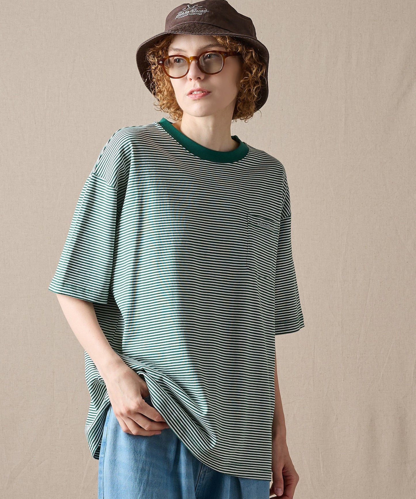 ナロー ボーダー 半袖ポケットTシャツ/NARROW BORDER SS PKT TEE