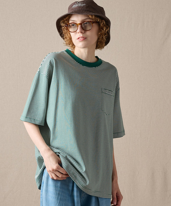ナロー ボーダー 半袖ポケットTシャツ/NARROW BORDER SS PKT TEE