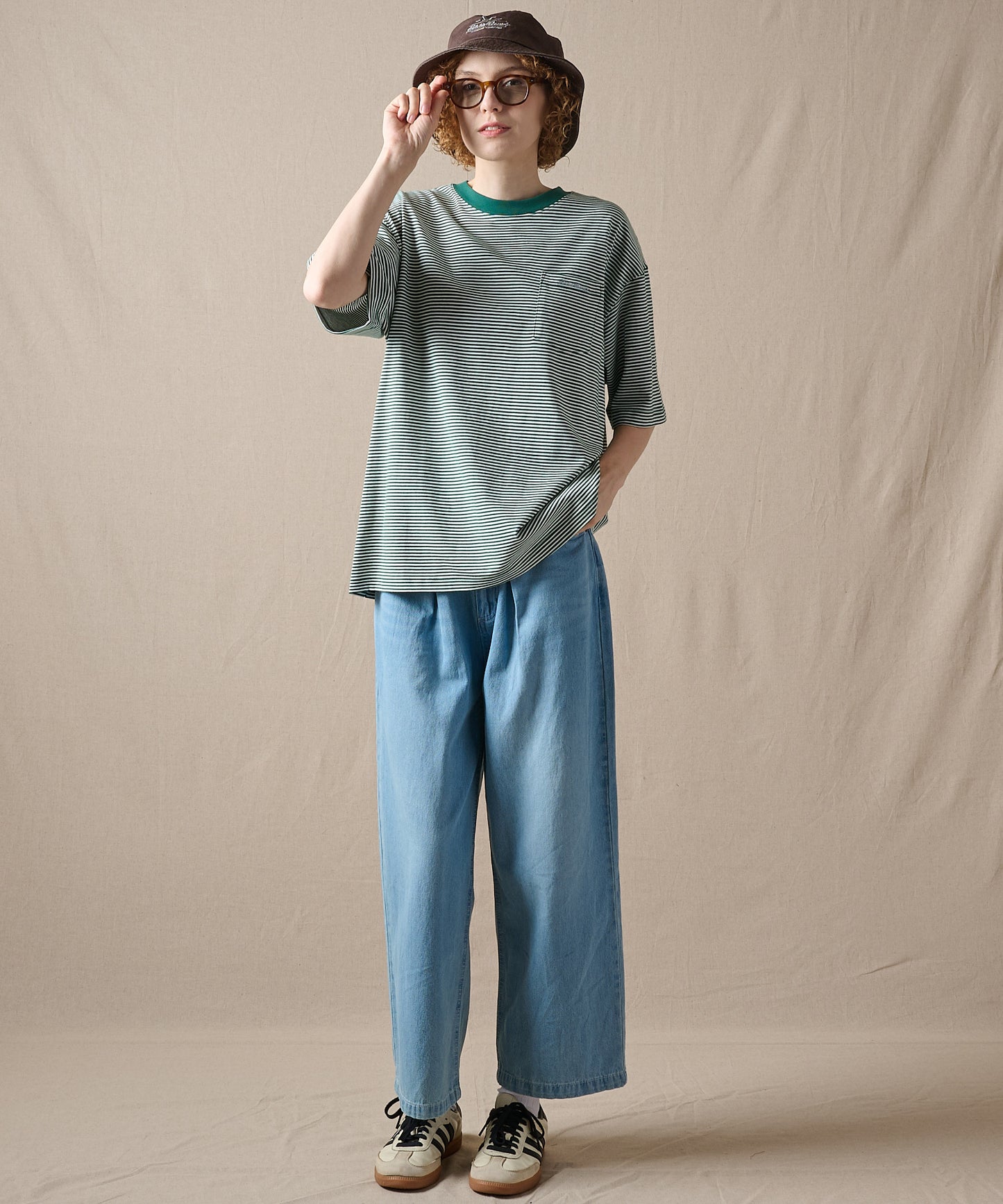 ナロー ボーダー 半袖ポケットTシャツ/NARROW BORDER SS PKT TEE