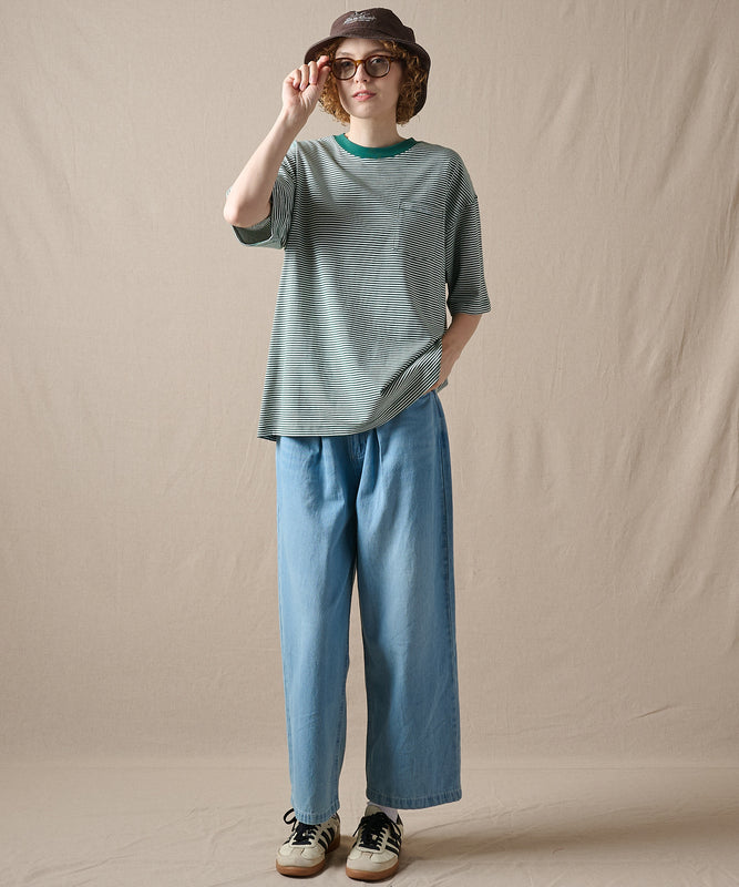 ナロー ボーダー 半袖ポケットTシャツ/NARROW BORDER SS PKT TEE