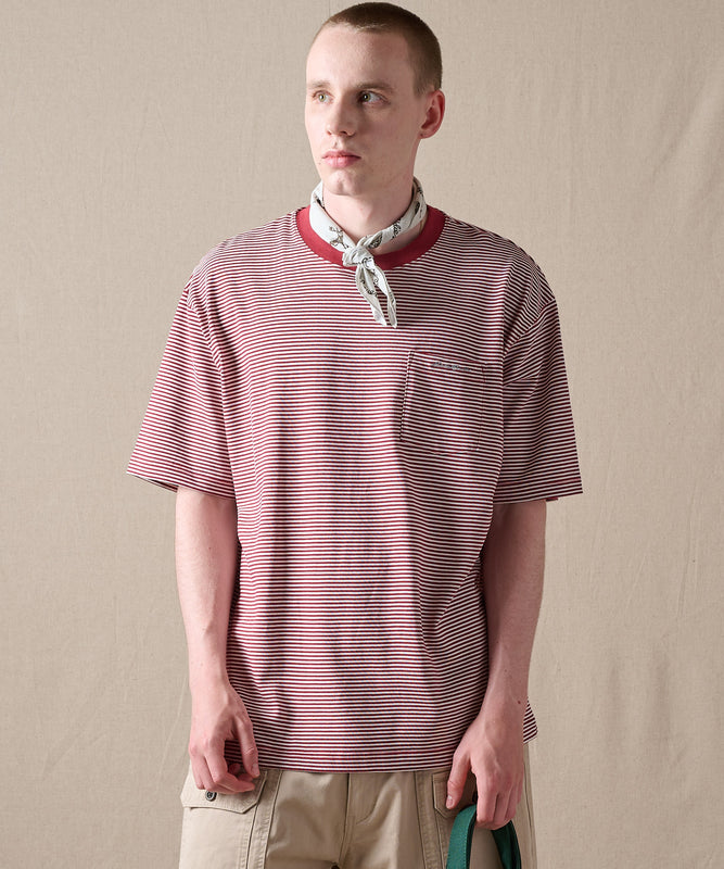 ナロー ボーダー 半袖ポケットTシャツ/NARROW BORDER SS PKT TEE