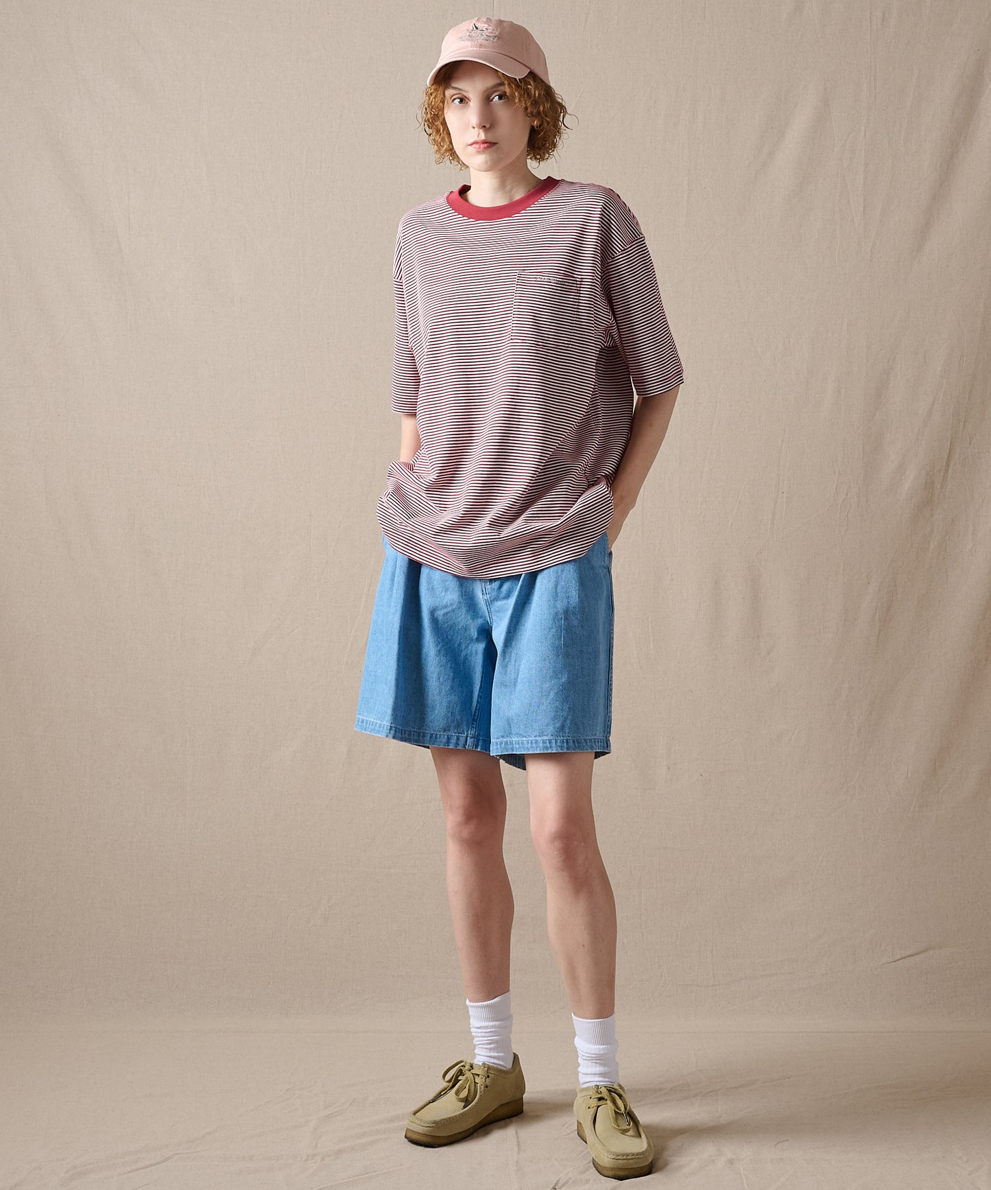ナロー ボーダー 半袖ポケットTシャツ/NARROW BORDER SS PKT TEE