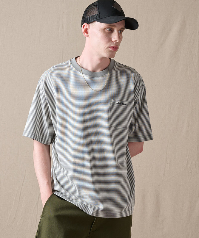 ナロー ボーダー 半袖ポケットTシャツ/NARROW BORDER SS PKT TEE