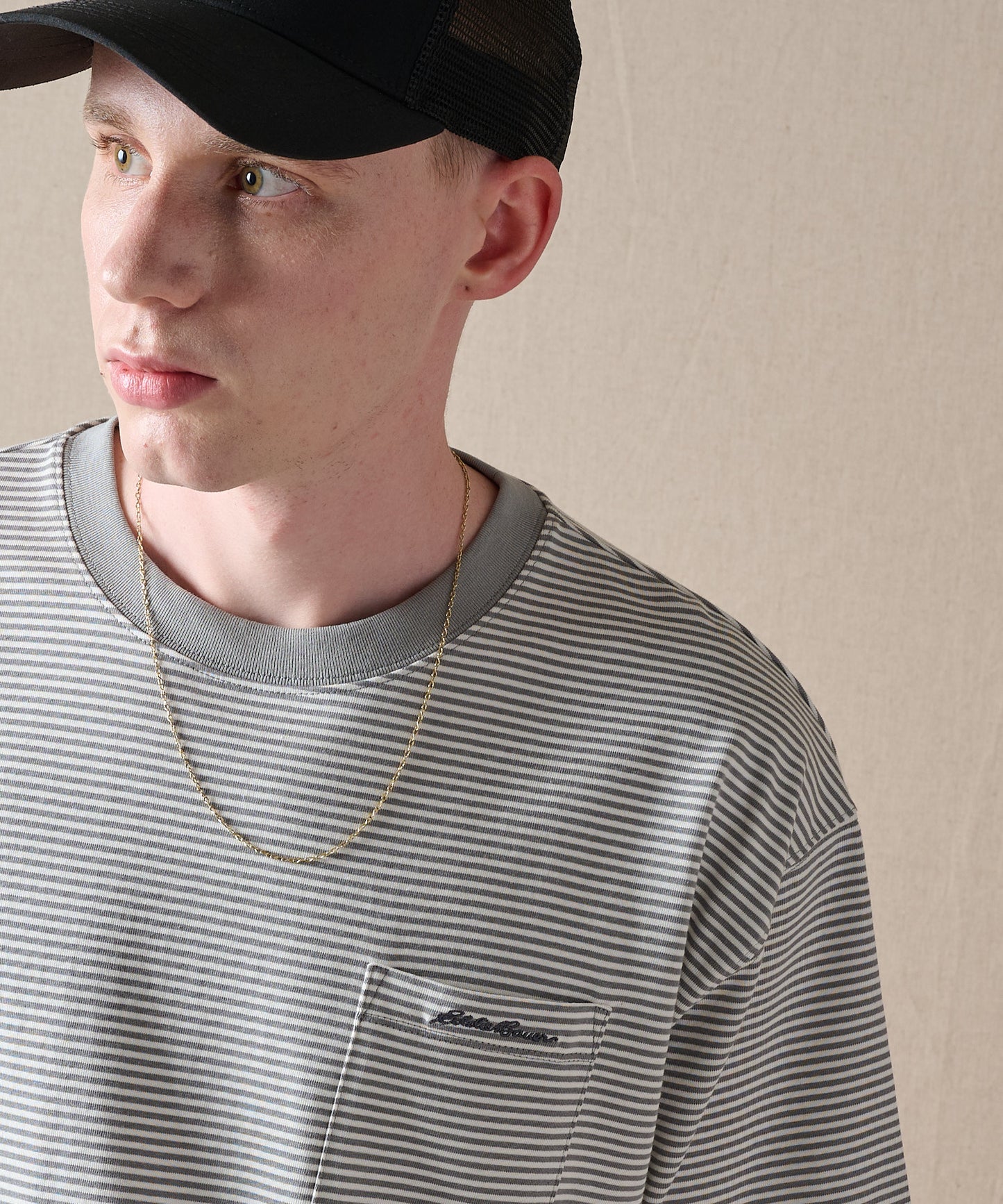 ナロー ボーダー 半袖ポケットTシャツ/NARROW BORDER SS PKT TEE