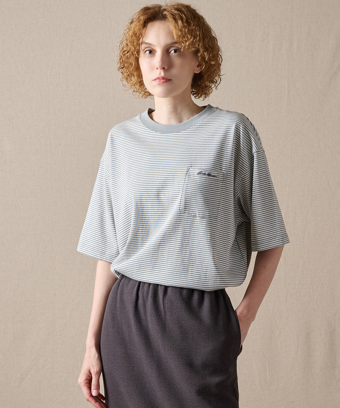 ナロー ボーダー 半袖ポケットTシャツ/NARROW BORDER SS PKT TEE